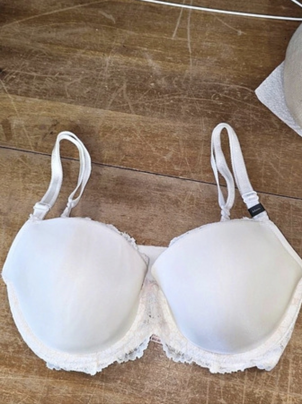 Victoria's Secret Dream Angels Lined Demi Bra White 32DD